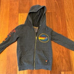 Kids Gray Hoodie with Rainbow Patch